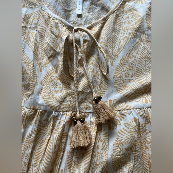 ROCKFLOWERPAPER ZAHARRA GOLD COTTON TUNIC DRESS Boho Flowy XL NWT - Picture 10 of 16